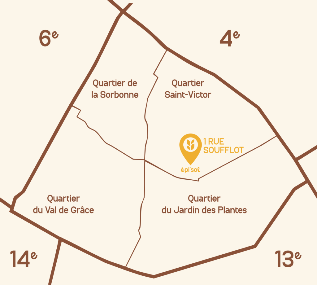 Carte indiquant l’emplacement de l’association EPI’SOL.